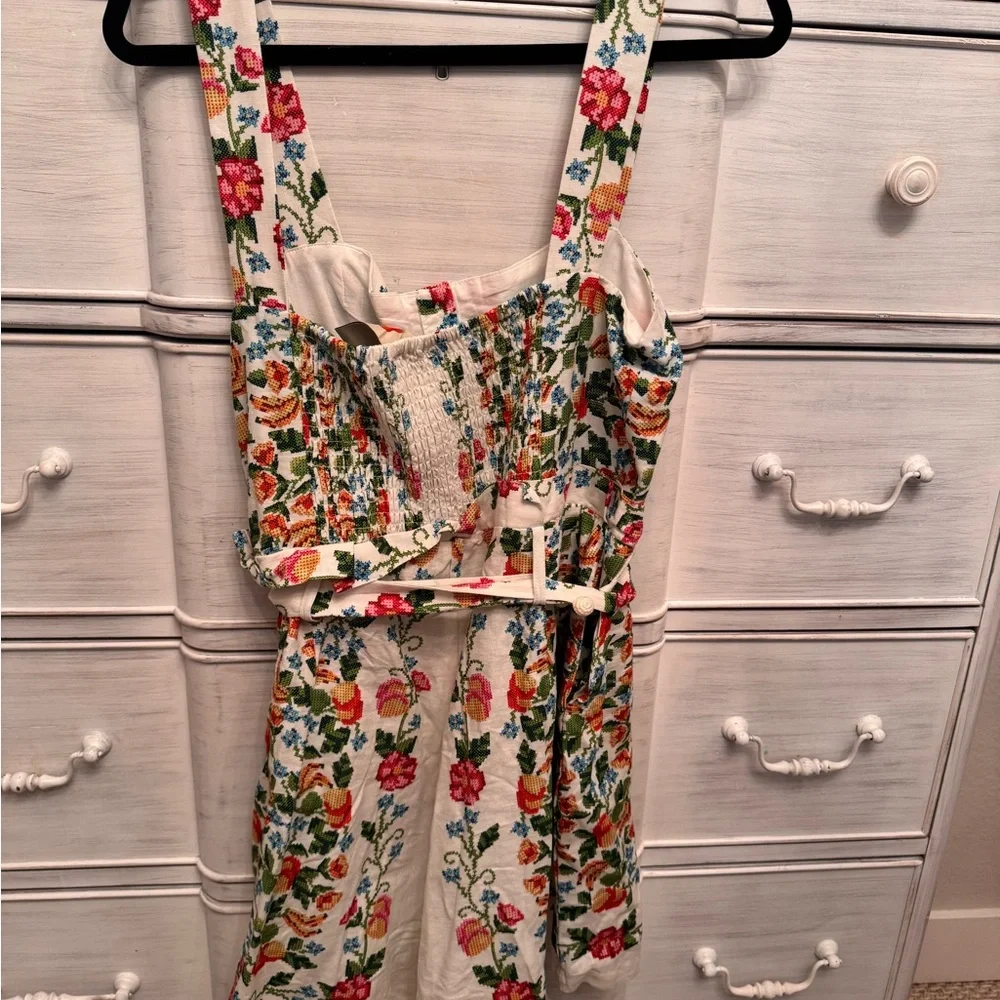 FARM Rio Tropical Romance Off White Romper NWT - Picture 8 of 9